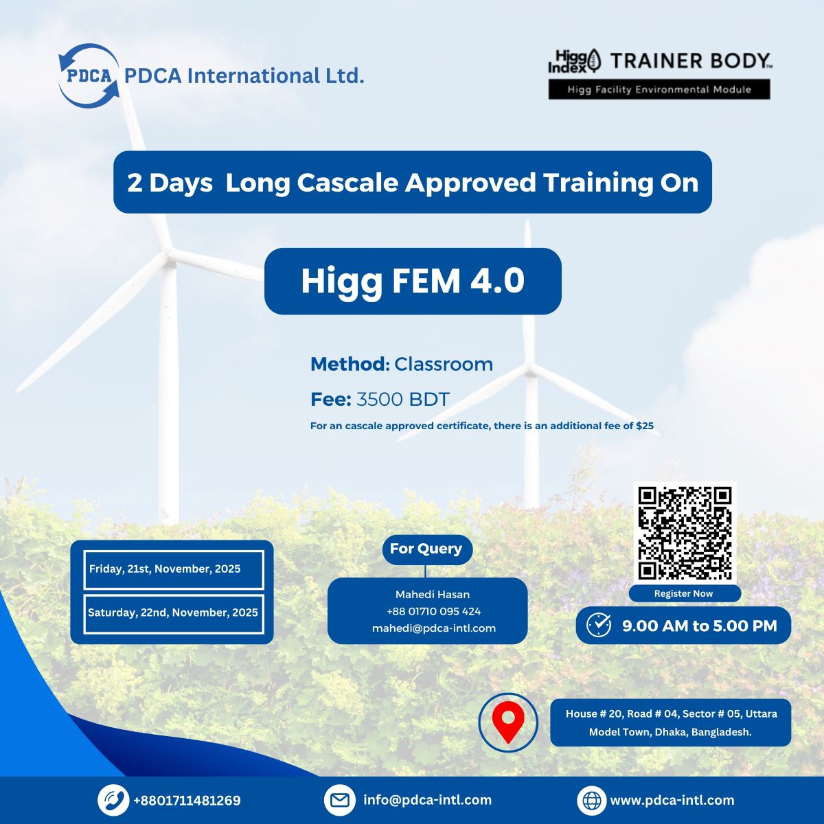 Training on Higg FEM 4.0